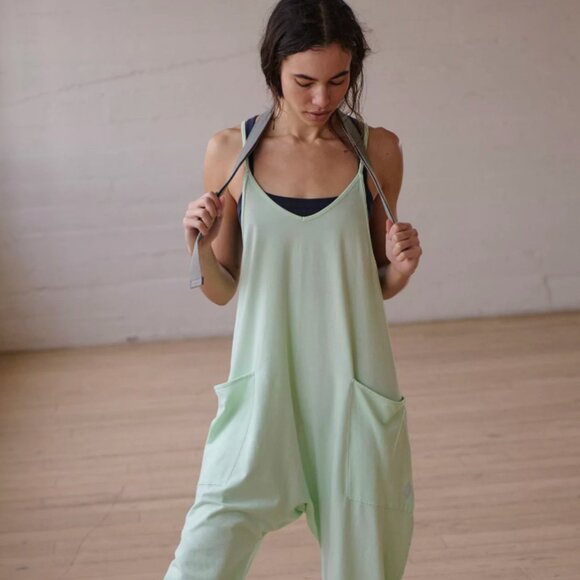 FP Movement by Free People Pants - Free People Movement NWOT Jumpsuit Romper Hot Shot Onesie Green Pistachio